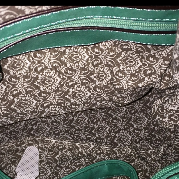 Faux suede satchel w/adjustable strap. NO OFFERS - Picture 2 of 3